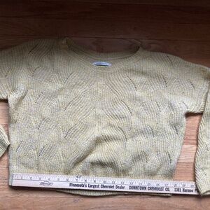Anthropologie cropped light sweater- good condition